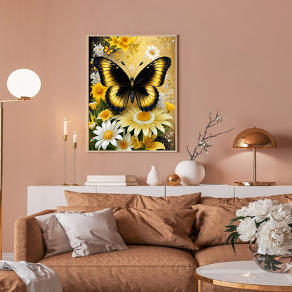 Dairy And Butterfly - Full Round Drill Diamond Painting 30*40CM