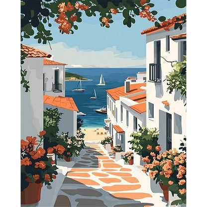 House And Street - Full Round Drill Diamond Painting 40*50CM