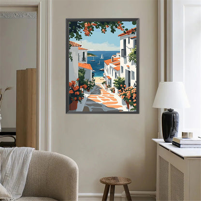 House And Street - Full Round Drill Diamond Painting 40*50CM