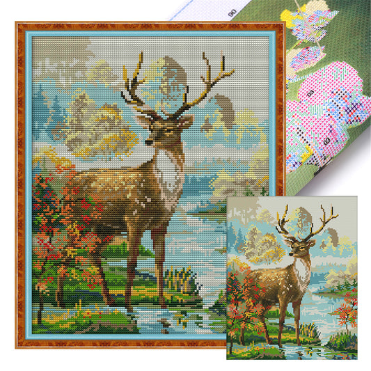 Stag - 11CT Stamped Cross Stitch 37*46CM£¨Joy Sunday£©