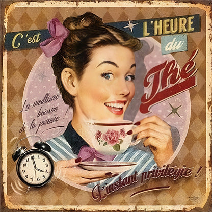 Retro Billboard - 11CT Stamped Cross Stitch 40*40CM