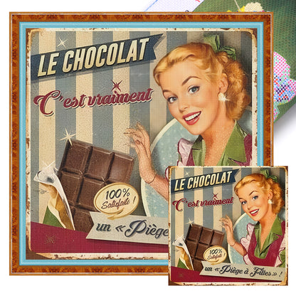 Retro Billboard - 11CT Stamped Cross Stitch 40*40CM