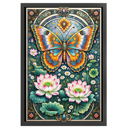 Lotus And Butterfly - 11CT Stamped Cross Stitch 50*70CM£¨Mona Lisa Brand£©