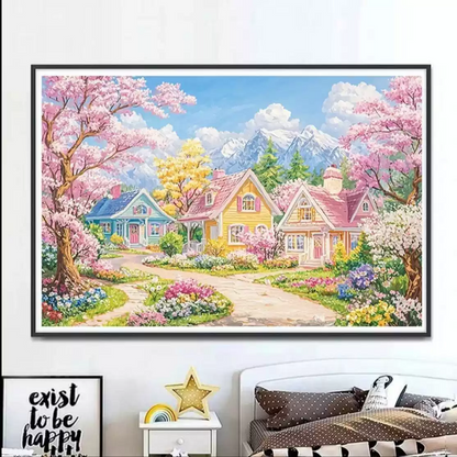 Idyllic Cottage - 11CT Stamped Cross Stitch 85*65CM£¨Mona Lisa Brand£©