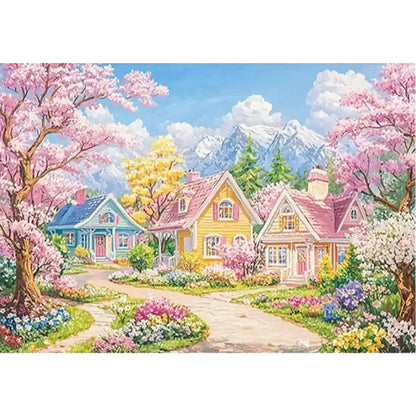 Idyllic Cottage - 11CT Stamped Cross Stitch 85*65CM£¨Mona Lisa Brand£©