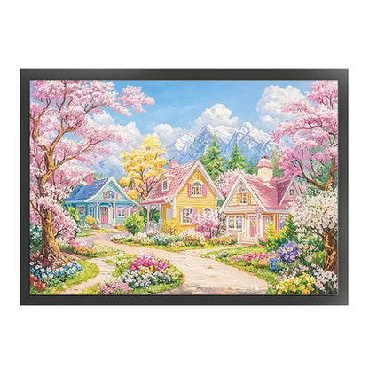 Idyllic Cottage - 11CT Stamped Cross Stitch 85*65CM£¨Mona Lisa Brand£©