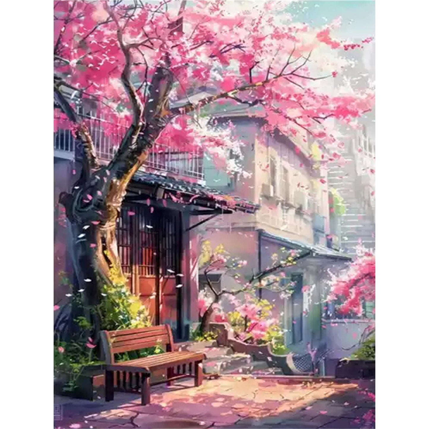 Under The Cherry Blossom Trees - 11CT Stamped Cross Stitch 50*68CM£¨Mona Lisa Brand£©