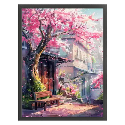 Under The Cherry Blossom Trees - 11CT Stamped Cross Stitch 50*68CM£¨Mona Lisa Brand£©