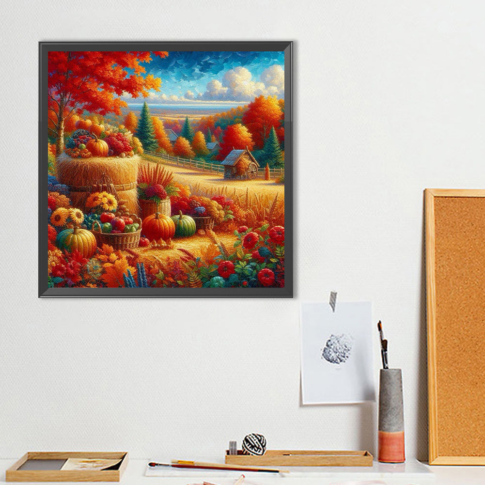 Autumn Straw - Full Round Drill Diamond Painting 40*40CM