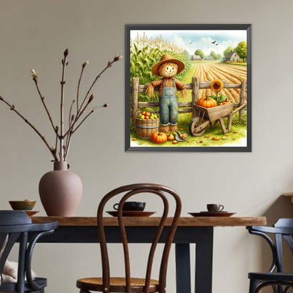 Autumn Scarecrow - Full Round Drill Diamond Painting 40*40CM