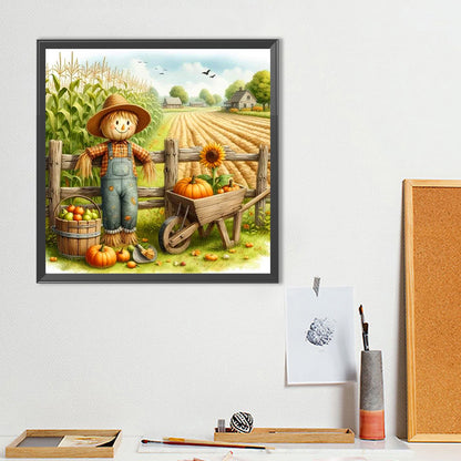 Autumn Scarecrow - Full Round Drill Diamond Painting 40*40CM