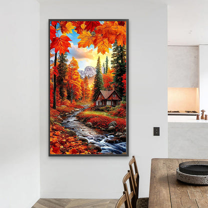 Autumn Scenery - Full Round Drill Diamond Painting 40*70CM