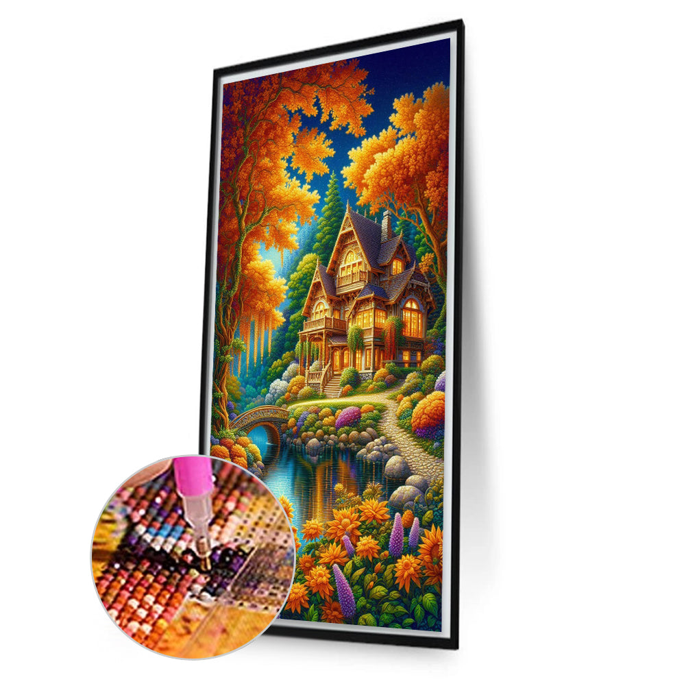 Autumn Scenery - Full Round Drill Diamond Painting 40*70CM