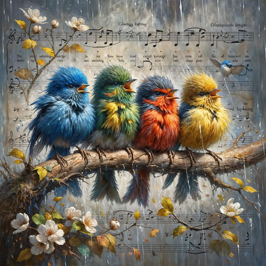 Bird - Full Round Drill Diamond Painting 40*40CM