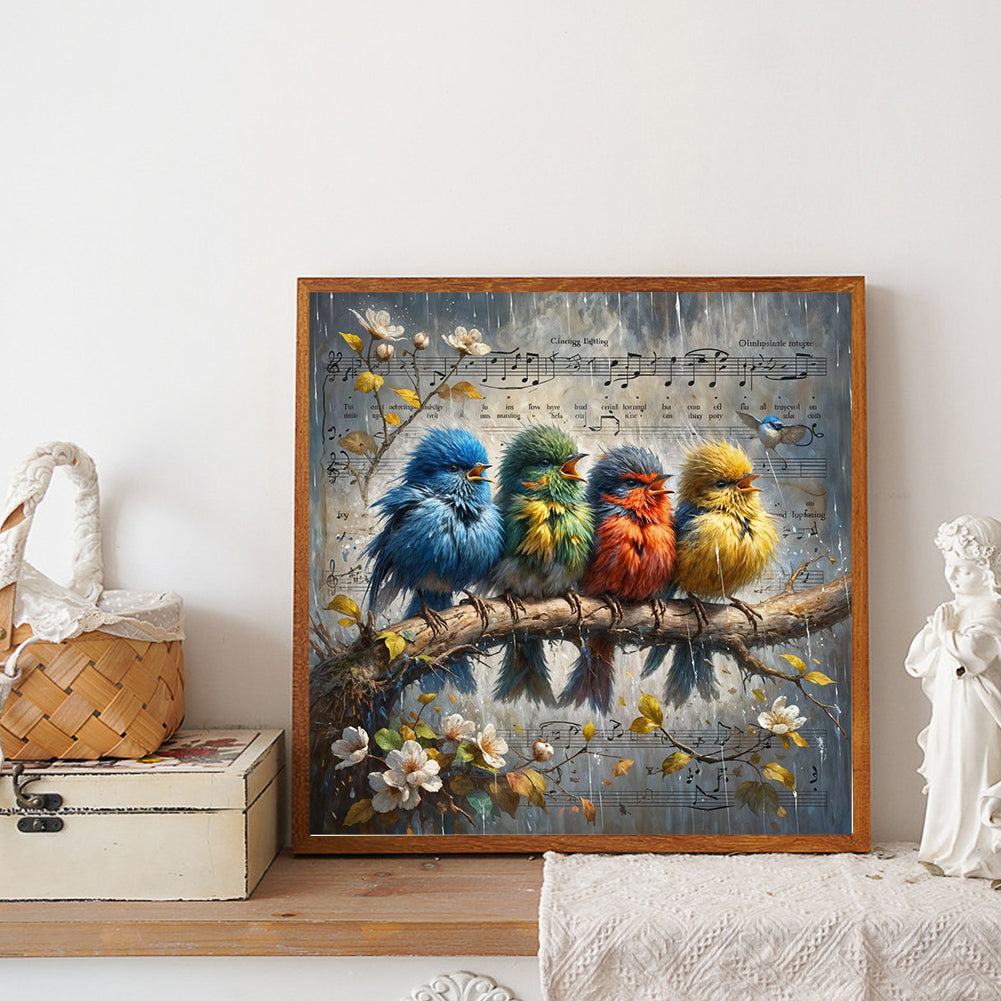 Bird - Full Round Drill Diamond Painting 40*40CM