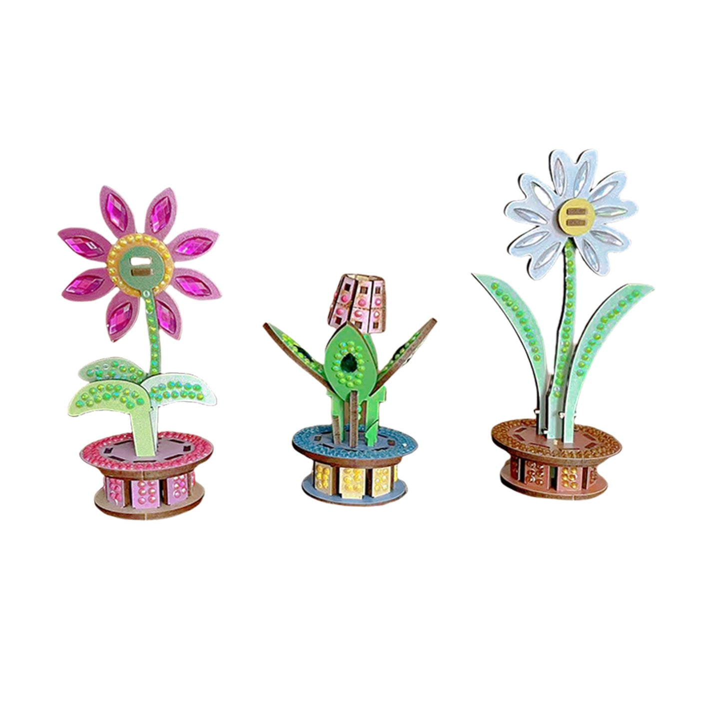 3D Puzzle DIY Wooden Flower 3D Puzzle Wooden Flower for Youngster (MOSBA101)