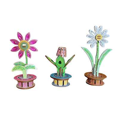 3D Puzzle DIY Wooden Flower 3D Puzzle Wooden Flower for Youngster (MOSBA101)
