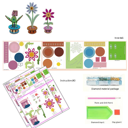 3D Puzzle DIY Wooden Flower 3D Puzzle Wooden Flower for Youngster (MOSBA101)