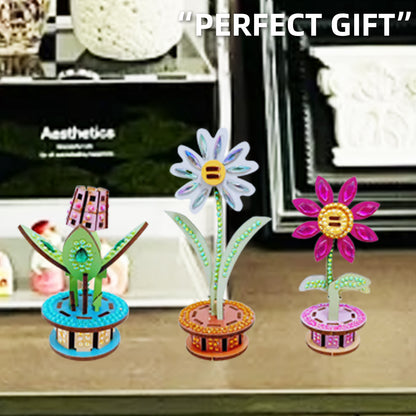 3D Puzzle DIY Wooden Flower 3D Puzzle Wooden Flower for Youngster (MOSBA101)