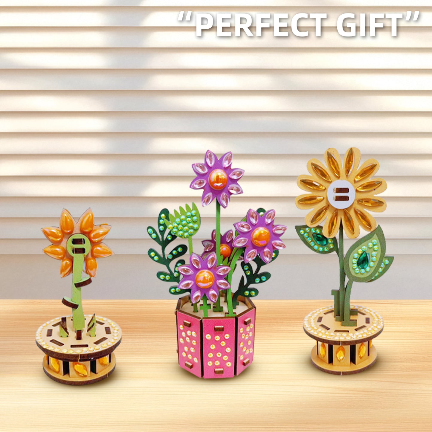 3D Puzzle DIY Wooden Flower 3D Puzzle Wooden Flower for Youngster (MOSBA201)