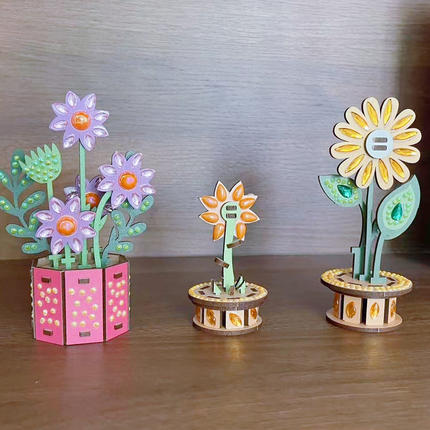 3D Puzzle DIY Wooden Flower 3D Puzzle Wooden Flower for Youngster (MOSBA201)