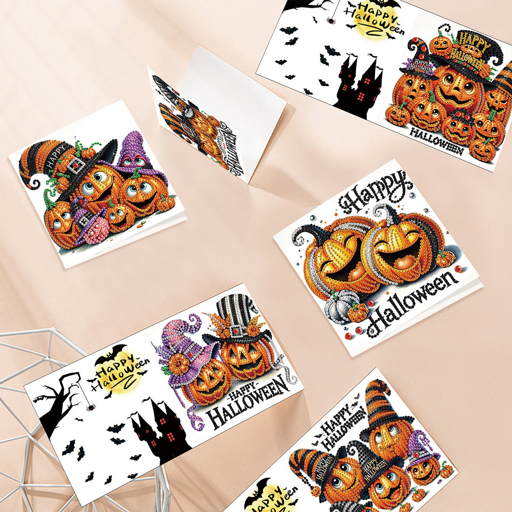 6PCS DIY Diamond Art Greeting Cards Congratulations Cards & Gifts (Halloween)