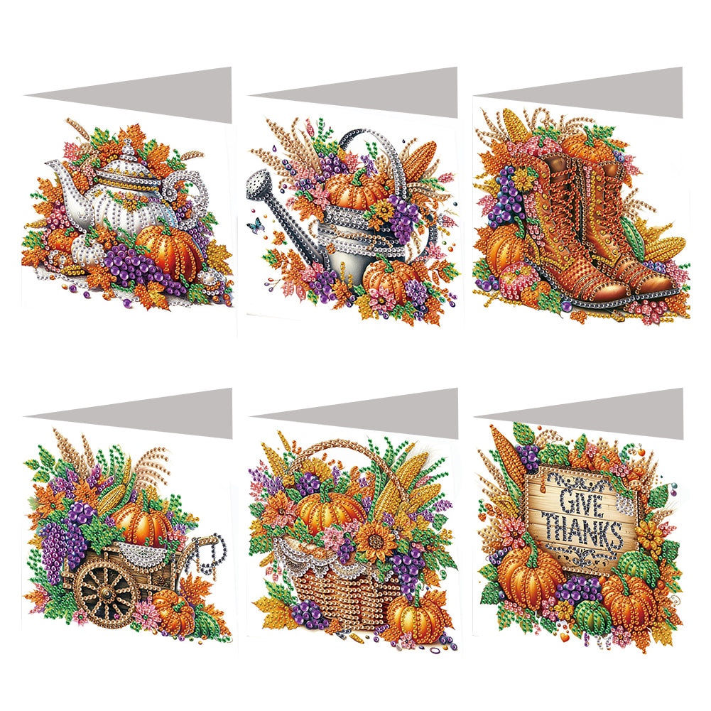 6PCS DIY Diamond Art Greeting Cards Congratulations Cards & Gifts (Halloween)