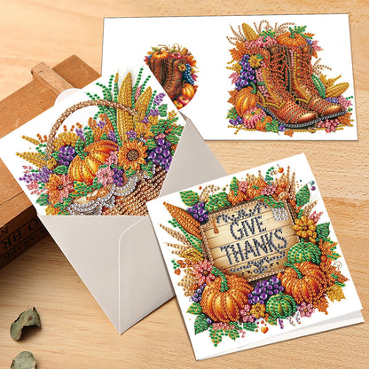 6PCS DIY Diamond Art Greeting Cards Congratulations Cards & Gifts (Halloween)