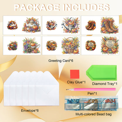 6PCS DIY Diamond Art Greeting Cards Congratulations Cards & Gifts (Halloween)