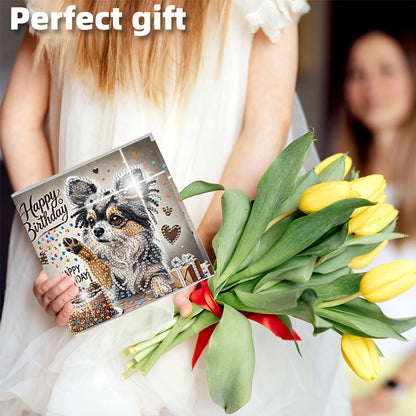 6PCS DIY Diamond Art Greeting Cards Congratulations Cards & Gifts (Cake)