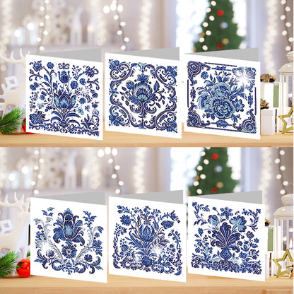 6PCS DIY Diamond Art Greeting Cards Congratulations Cards & Gifts (Porcelain)