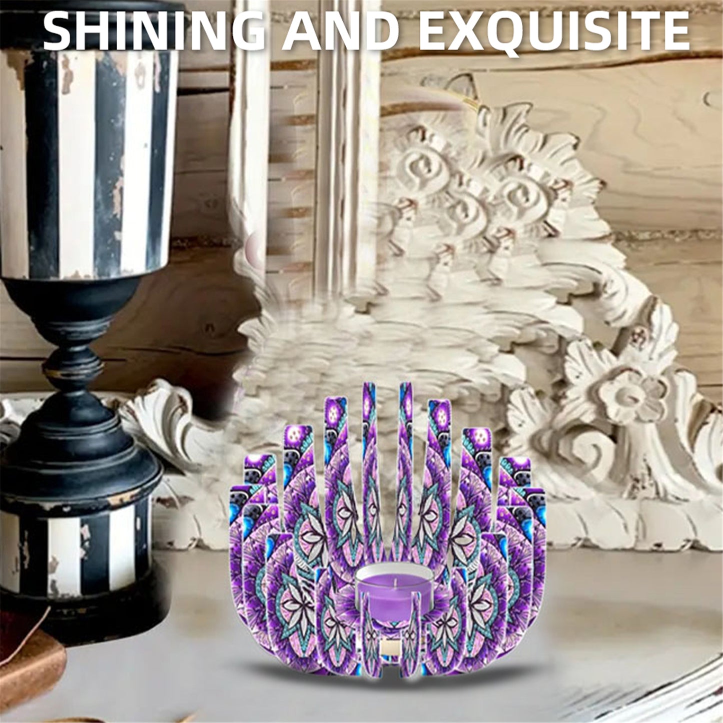 DIY Diamond Art Painting Kits of Candle Holder for Aromatherapy Home Decor