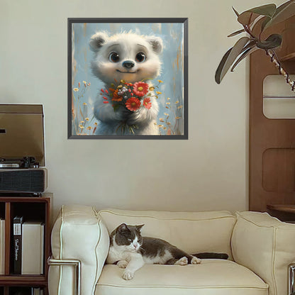 Cute Polar Bear - Full Square Drill Diamond Painting 30*30CM