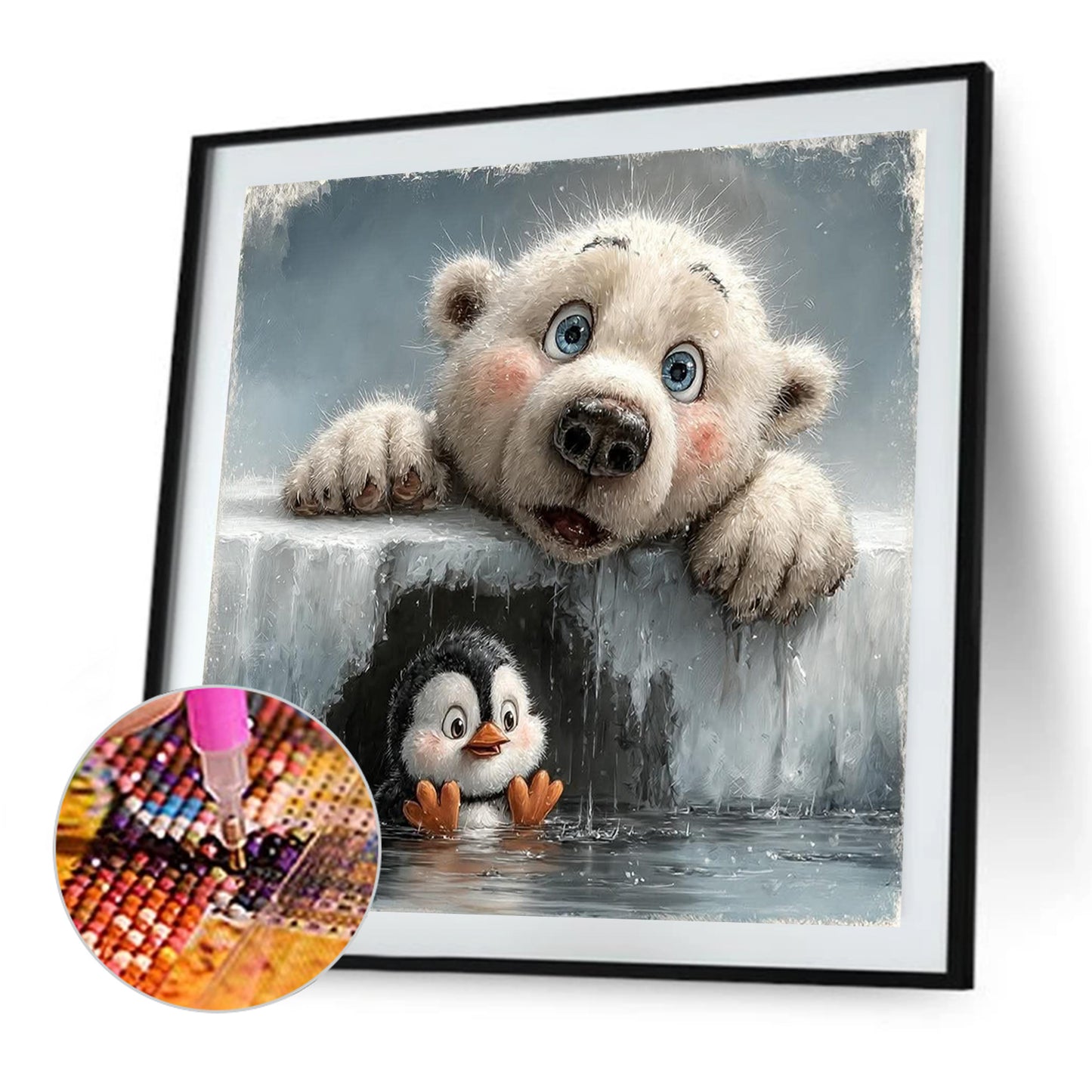 Cute Polar Bear Penguin - Full Square Drill Diamond Painting 30*30CM