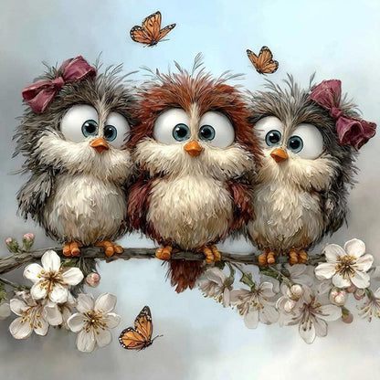 Cute Bird - Full Square Drill Diamond Painting 30*30CM