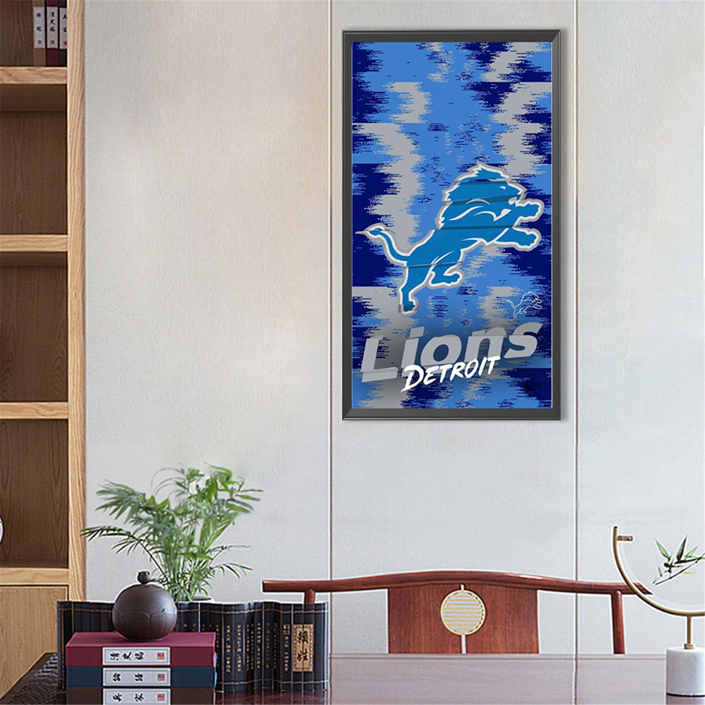 Detroit Lions - Full Round Drill Diamond Painting 30*55CM