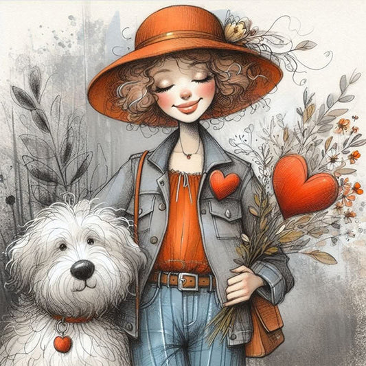 Crazy Little Girl - Full Square Drill Diamond Painting 40*40CM