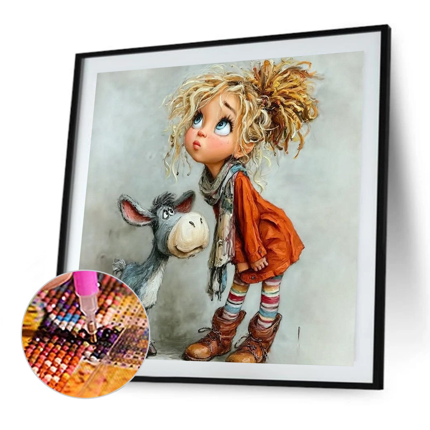 Crazy Little Girl - Full Square Drill Diamond Painting 40*40CM