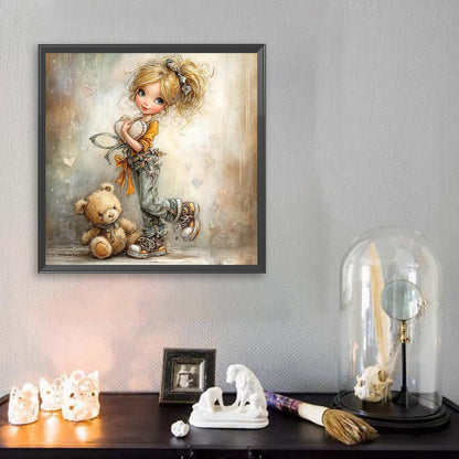 Crazy Little Girl - Full Square Drill Diamond Painting 40*40CM