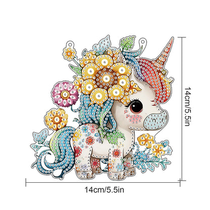 2pcs Unicorn 2D Flat DIY Diamond Painting Set Diamond Art Pendant Wall Decor
