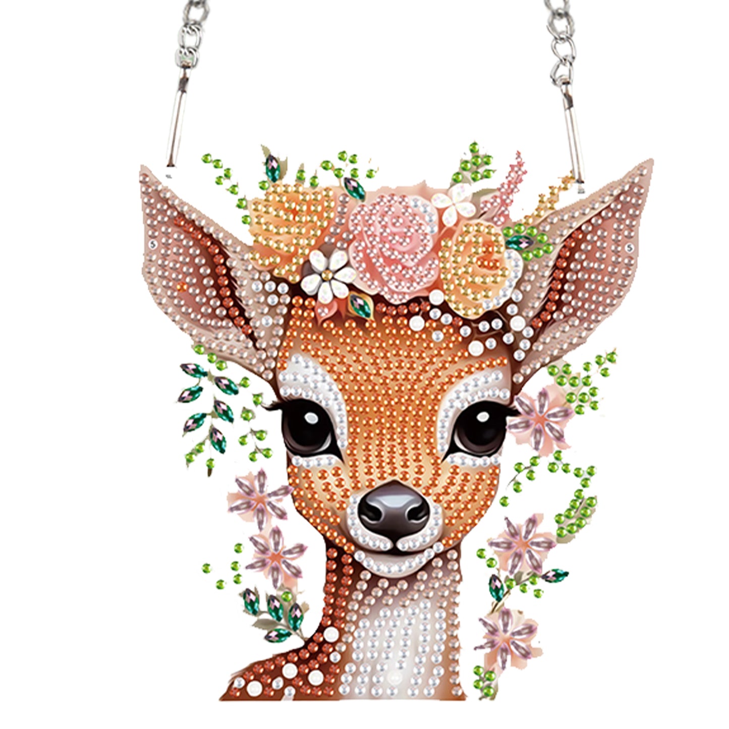 2pcs Giraffe 2D Flat DIY Diamond Painting Set Diamond Art Pendant Wall Decor