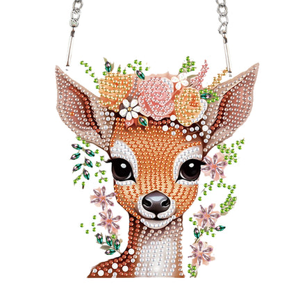 2pcs Giraffe 2D Flat DIY Diamond Painting Set Diamond Art Pendant Wall Decor