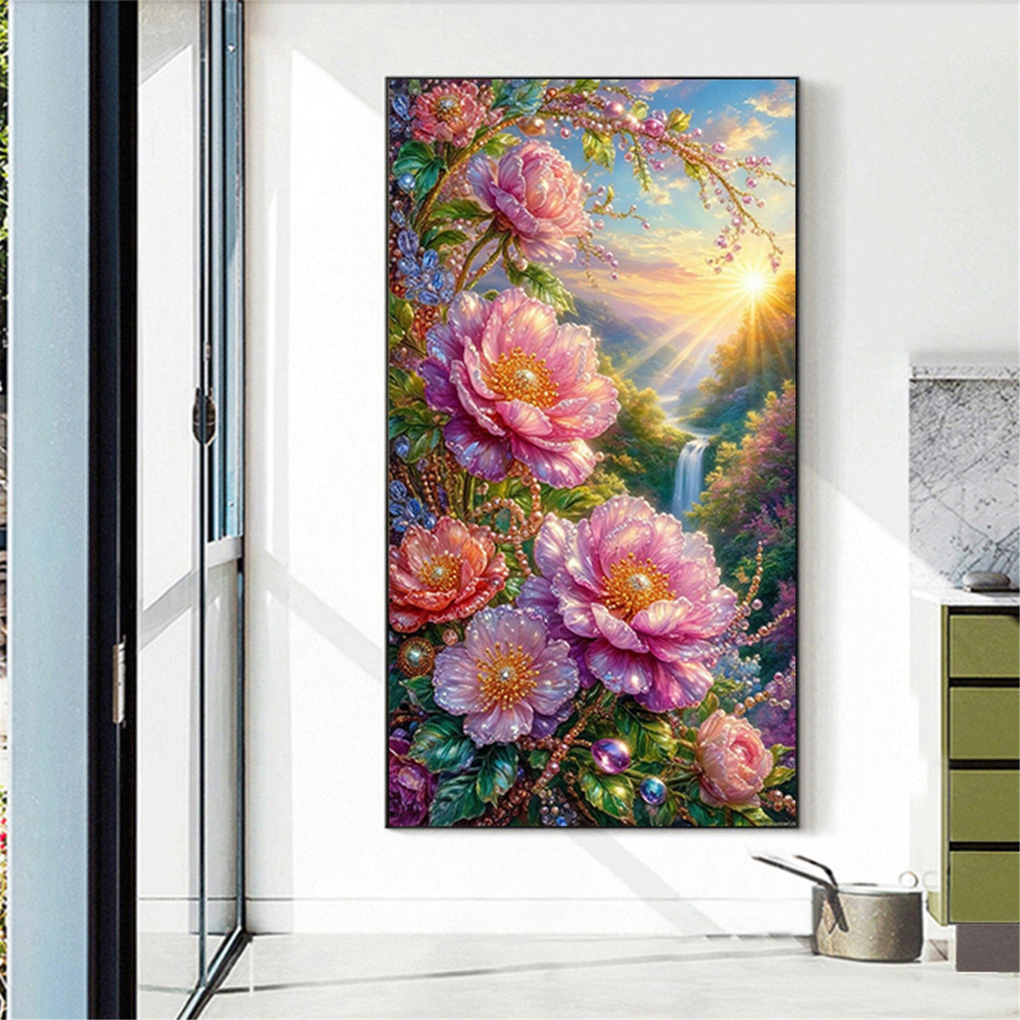 Flowers - Full Round Drill Diamond Painting 40*70CM