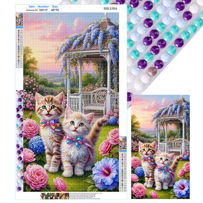 Two Cats - Full Round Drill Diamond Painting 40*70CM
