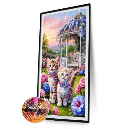 Two Cats - Full Round Drill Diamond Painting 40*70CM