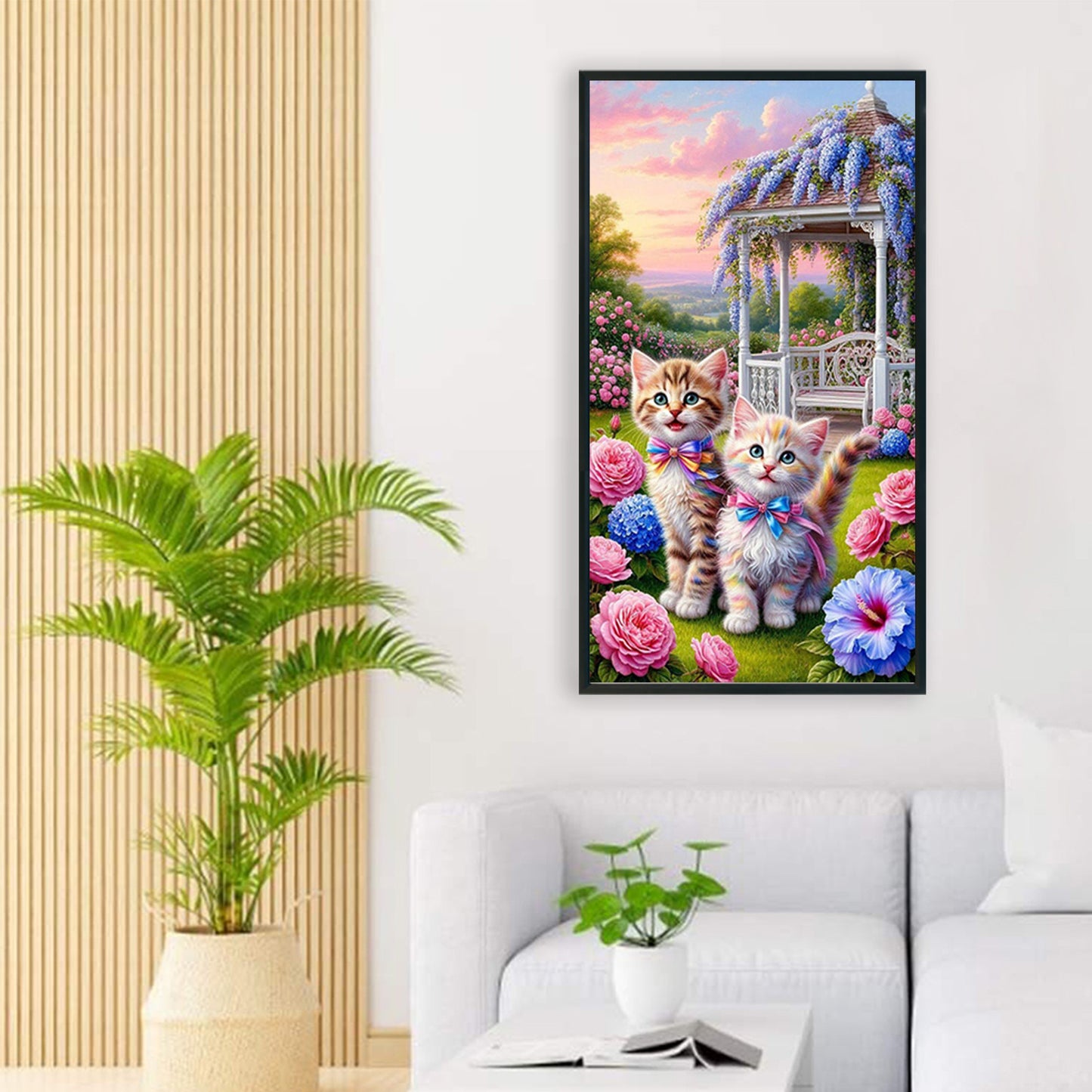 Two Cats - Full Round Drill Diamond Painting 40*70CM