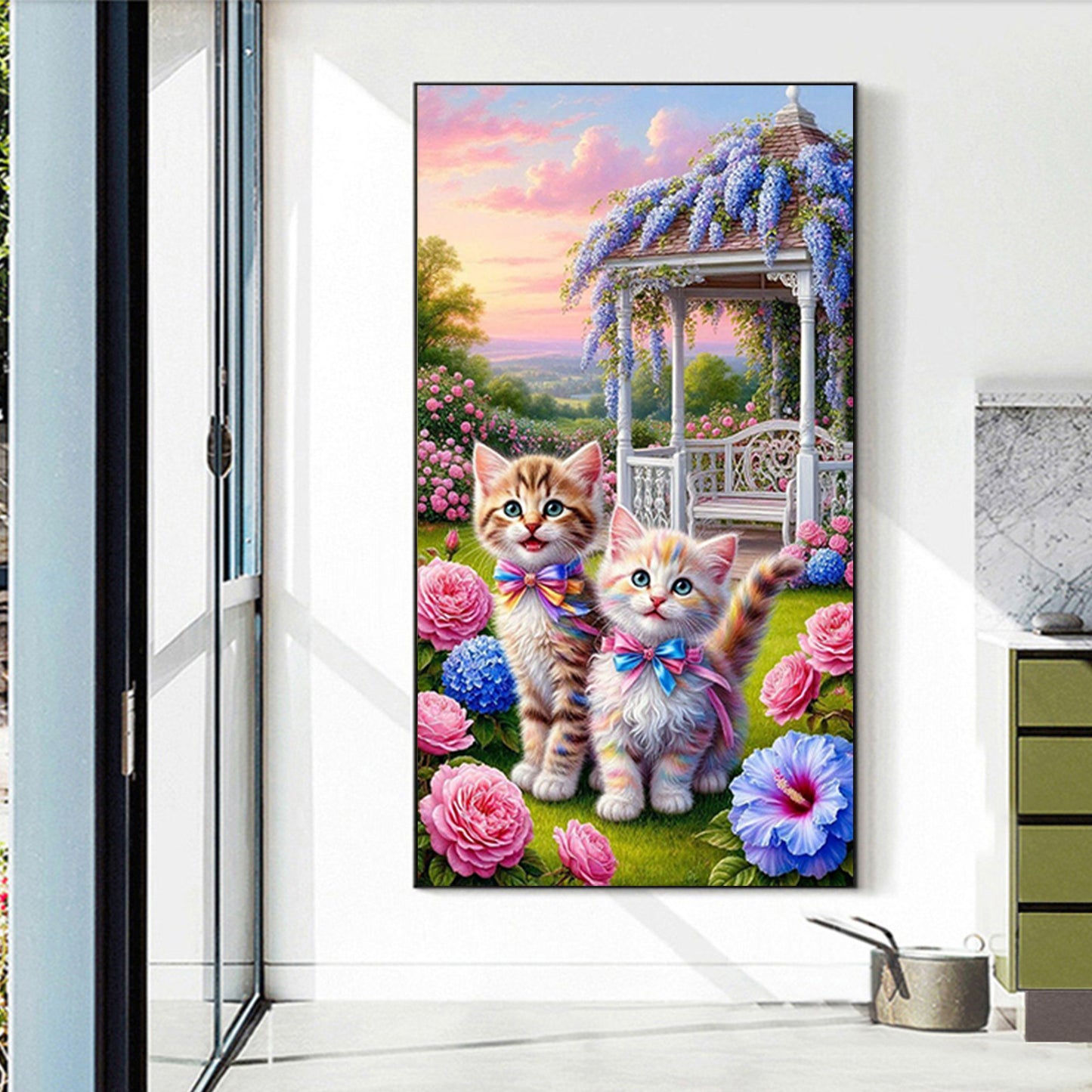 Two Cats - Full Round Drill Diamond Painting 40*70CM
