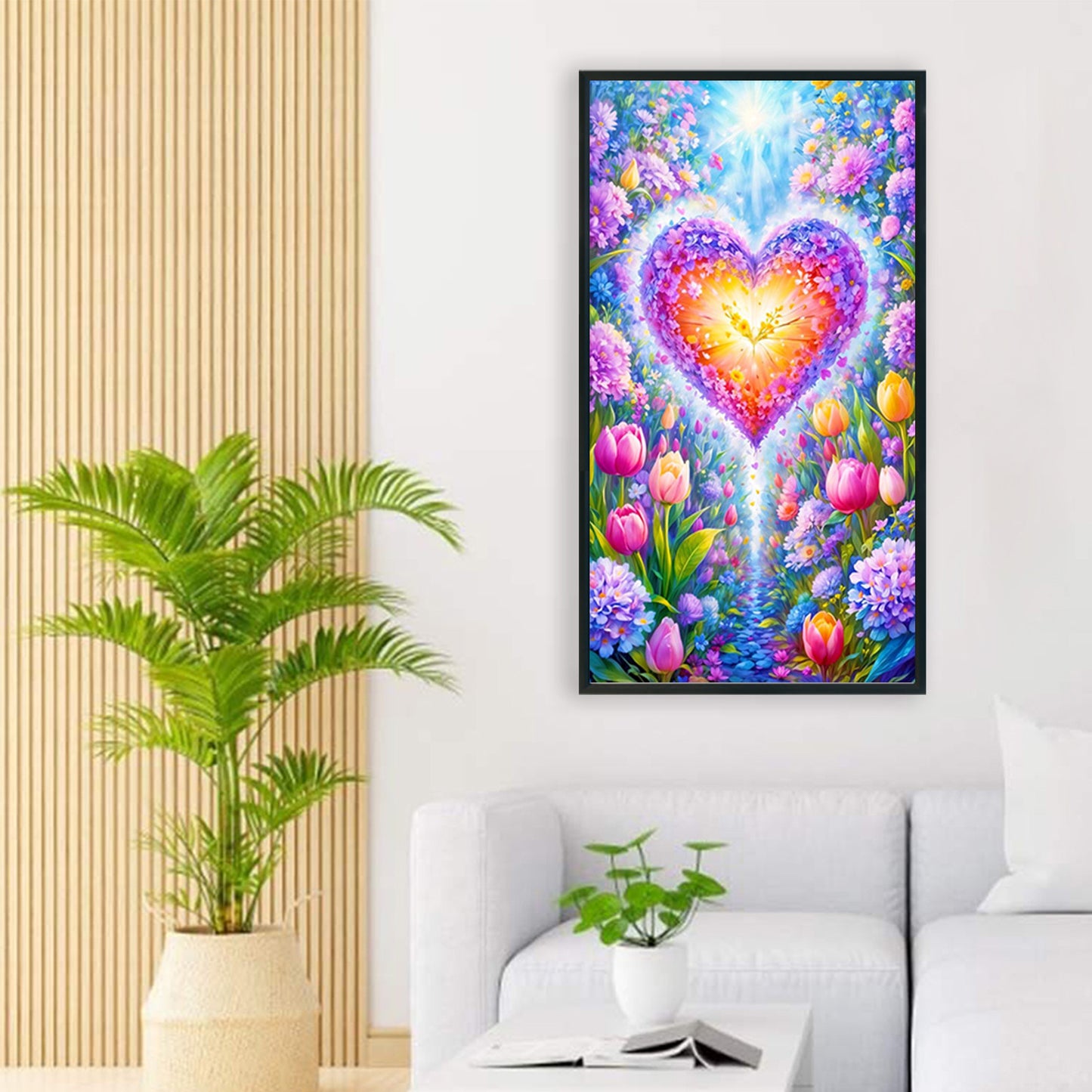 Flowers And Hearts - Full Round Drill Diamond Painting 40*70CM