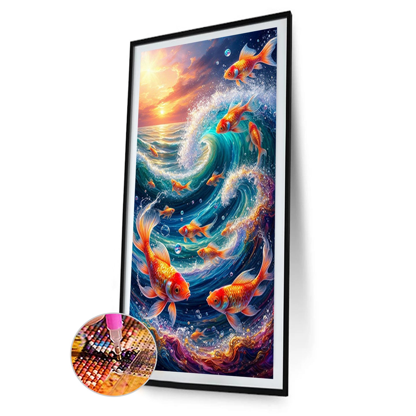 Fish In Water - Full Round Drill Diamond Painting 40*70CM