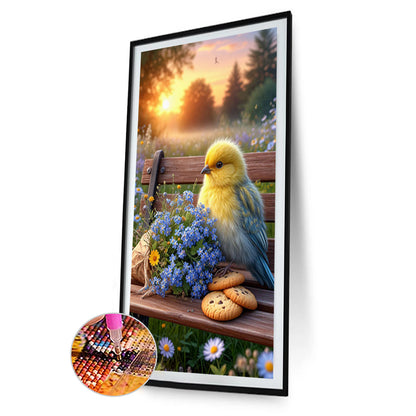 Bird And Sunset - Full Round Drill Diamond Painting 40*70CM